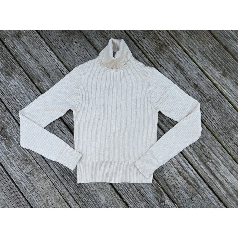 J. Crew Cream Turtleneck Sweater - Picture 4 of 8